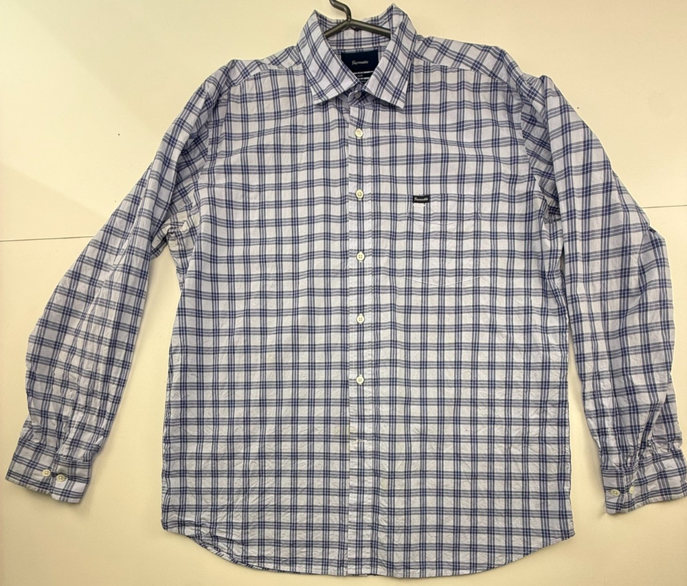Façonnable Club Deauville Men's Plaid Button Down Shirt Size XXL 100% Cotton